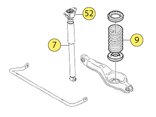 Rear suspension V50 Speedparts Sweden